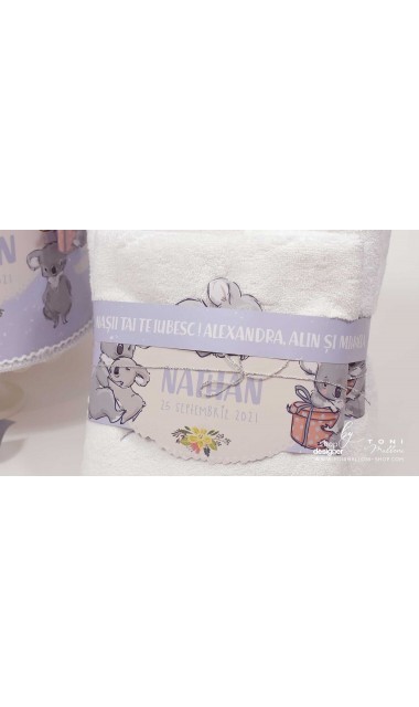 Trusou botez cu ursuleti koala si baloane colorate Koala Kid 2